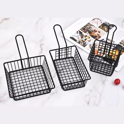 Las fuentes a granel de acero inoxidables de la cocina fríen la cesta para el restaurante
