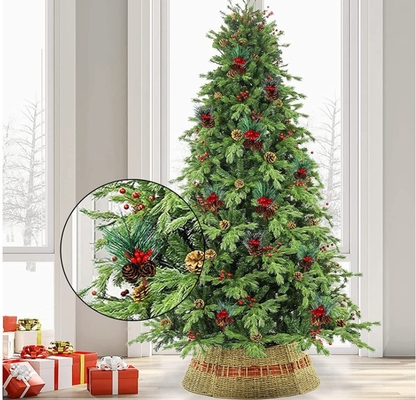 Agujas artificiales del pino de la fruta roja del PVC para Mini Christmas Tree Ornaments