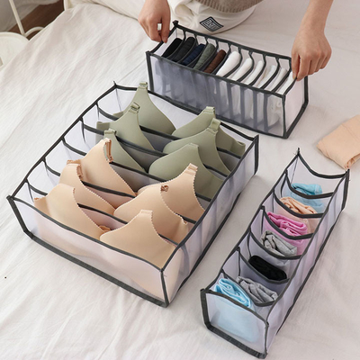 Caja de almacenamiento plegable de la ropa interior del armario para el organizador del sujetador y de las bragas