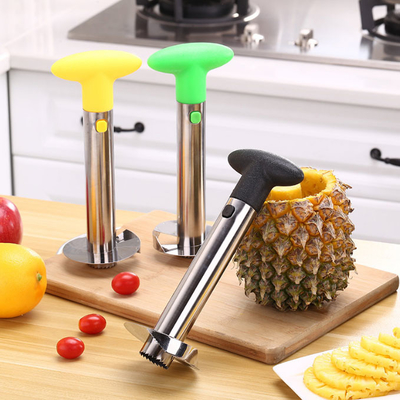 Pele la cortadora de base de acero inoxidable libre de la herramienta de la piña de los electrodomésticos con la manija desmontable