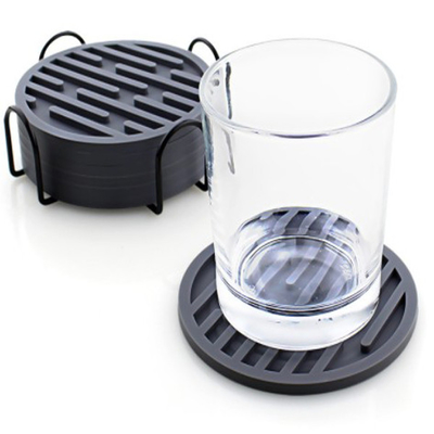 Cerveza de goma negra de la taza de Mat For Car Bar Coffee de la taza de los prácticos de costa de la bebida del silicón