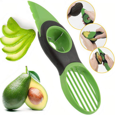 Electrodomésticos de acero inoxidables 3 de la cocina en 1 herramienta del verde de la cortadora del aguacate