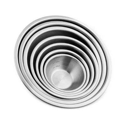 6pcs que apila los bol grande de acero inoxidables de la jerarquización para el almacenamiento del ahorro de espacio