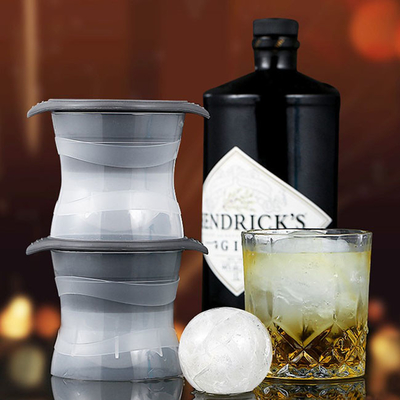 Molde redondo grande de la esfera del silicón del fabricante de la bola del cubo de hielo de la barra de la cocina para el whisky