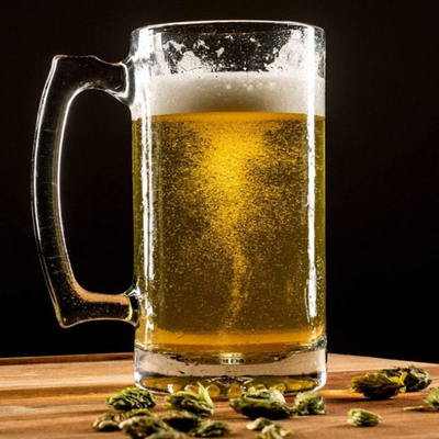 Cerveza personalizada Stein Glass Mug With Handle de la extra grande 35 onzas