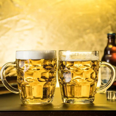 Tazas de consumición de encargo plásticas grandes Dimple Stein Beer Mugs con la manija 20oz