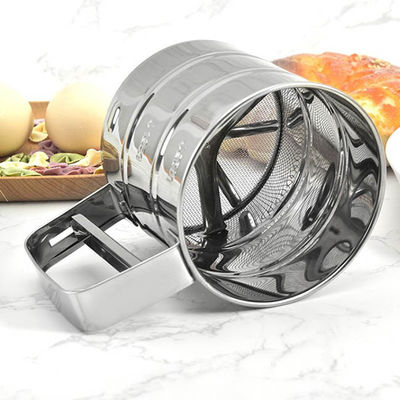 Tamiz de acero inoxidable de Fine Mesh Flour Sieve Powdered Sugar del tamiz de la cocina
