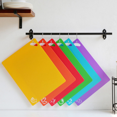 Tabla de cortar flexible Mats With Food Icons de 4 productos plásticos determinados de los electrodomésticos