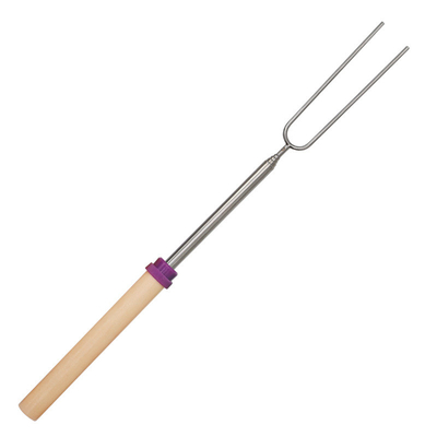 Palillos de acero inoxidables de la asación de la melcocha de los pinchos de la BARBACOA al aire libre con la manija de madera