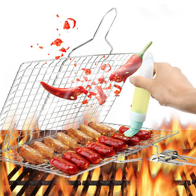 Herramientas de acero inoxidables y accesorios de la BARBACOA ISO9001 que doblan la cesta de la parrilla con la manija