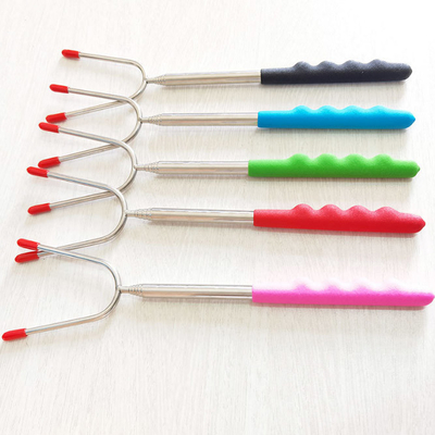 palillos de acero inoxidables de la asación de la hoguera de los electrodomésticos que extienden que acampan 45inch