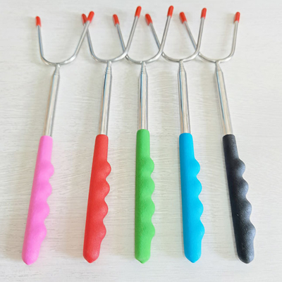 palillos de acero inoxidables de la asación de la hoguera de los electrodomésticos que extienden que acampan 45inch