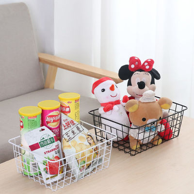 Organización de la despensa de las cestas de alambre de metal de las cestas del almacenamiento de alambre con las manijas