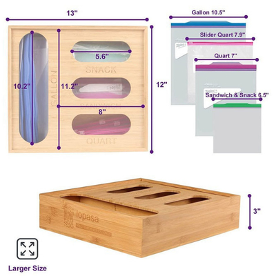 Organizador Ziplock Dispenser For Drawer del bolso de la ropa