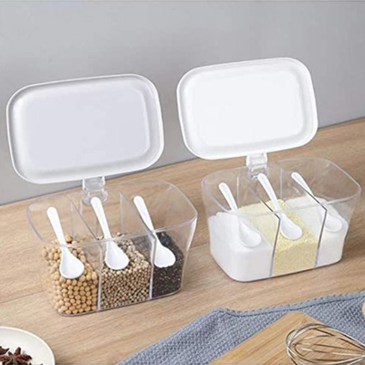 Caja de aderezo de acrílico modificada para requisitos particulares de los contenedores de almacenamiento de la especia de la cocina