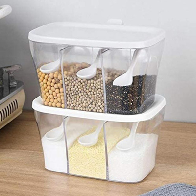 Caja de aderezo de acrílico modificada para requisitos particulares de los contenedores de almacenamiento de la especia de la cocina