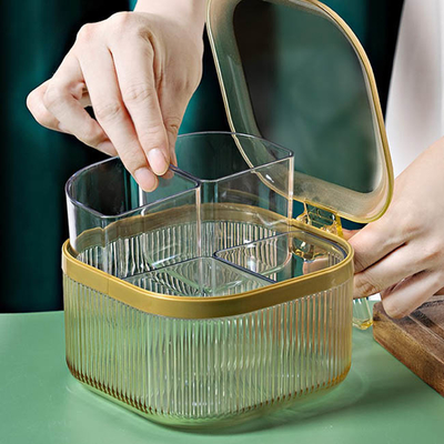 Contenedores de almacenamiento plásticos 4-In-1 de la especia de la cocina integrada clara multifuncionales