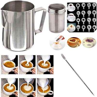 Coctelera esencial de encargo 16pcs del café de la jarra de 12Oz Barista Tools Espresso Milk