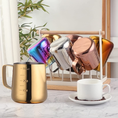 Acero inoxidable Barista esencial Tools Coffee Picher 350ml /12oz del oro