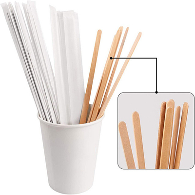 Palillos de madera disponibles grandes de la agitación del café 5,5 pulgadas