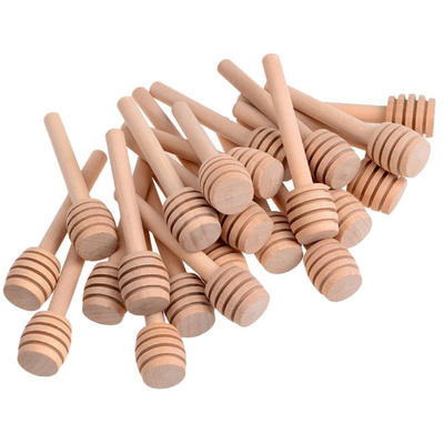 Utensilios de bambú Honey Sticks Dipper de madera de la cocina del panal de 3 pulgadas