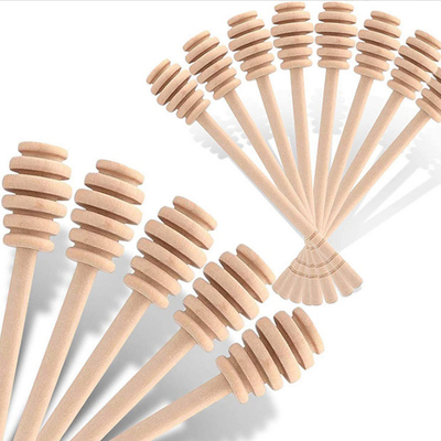 Utensilios de bambú Honey Sticks Dipper de madera de la cocina del panal de 3 pulgadas