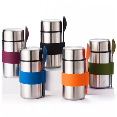 frasco aislado termal de acero inoxidable de la fiambrera del vacío 400ml con la cuchara