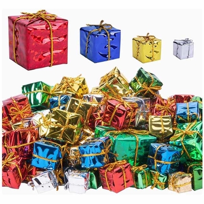 Decoraciones de Mini Gift Box Ornaments Hanging de la hoja del árbol de Navidad
