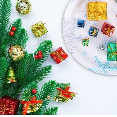 Decoraciones de Mini Gift Box Ornaments Hanging de la hoja del árbol de Navidad