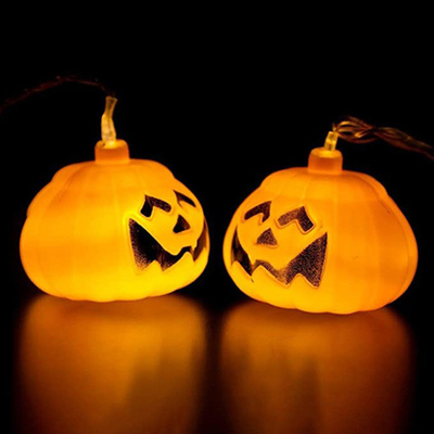 Luces al aire libre interiores de la secuencia de la calabaza de los ornamentos LED de la Navidad de Halloween