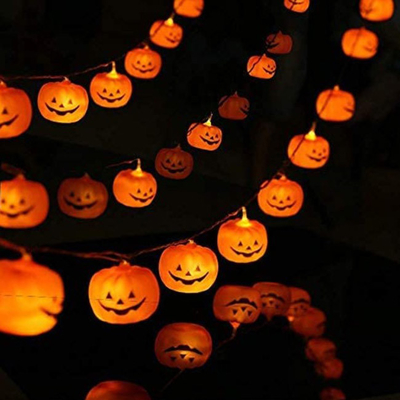 Luces al aire libre interiores de la secuencia de la calabaza de los ornamentos LED de la Navidad de Halloween