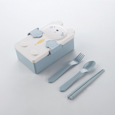 PP y trigo Straw Fibre Lunch Box 2 compartimientos Bento