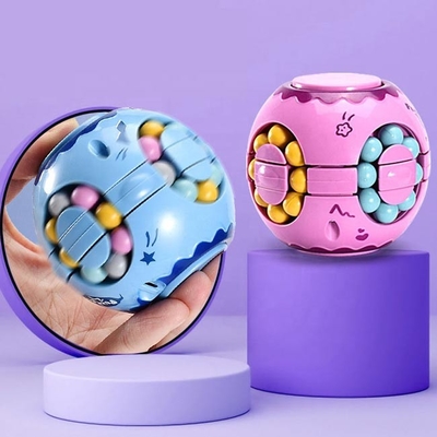 Cubo dos de Toy Decompression Puzzle Magic Bean del giroscopio de la yema del dedo en uno