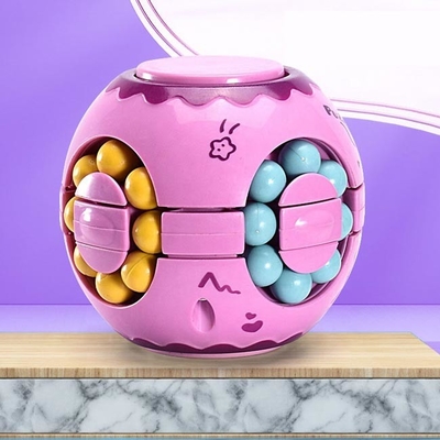 Cubo dos de Toy Decompression Puzzle Magic Bean del giroscopio de la yema del dedo en uno