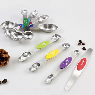 Tazas de la cuchara dosificadora del acero inoxidable de la cocina que cuecen para seco o líquido