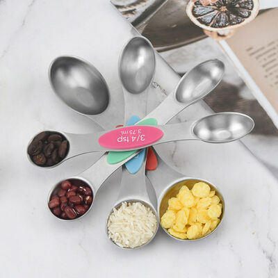 Tazas de la cuchara dosificadora del acero inoxidable de la cocina que cuecen para seco o líquido