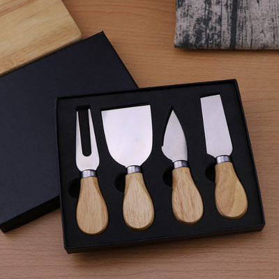 cuchillos del queso de 4pcs 6pcs fijados con acero inoxidable de la manija de madera