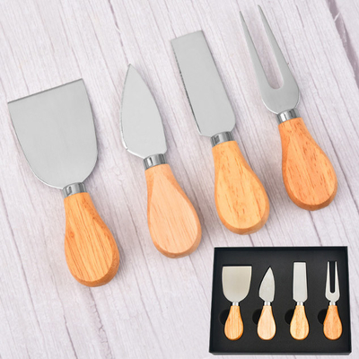 cuchillos del queso de 4pcs 6pcs fijados con acero inoxidable de la manija de madera