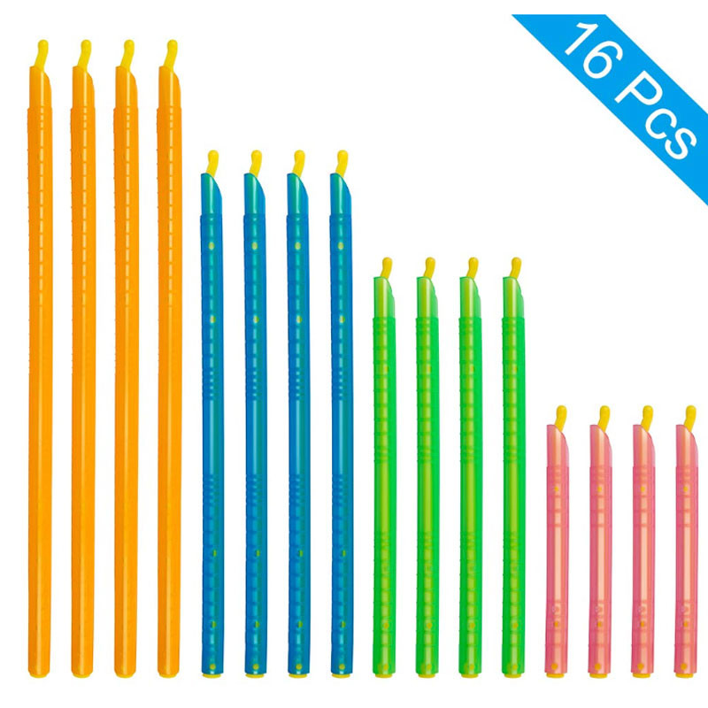 4 palillos multicolores del sellador de la bolsa de plástico de los tamaños para el almacenamiento de la comida de la cocina