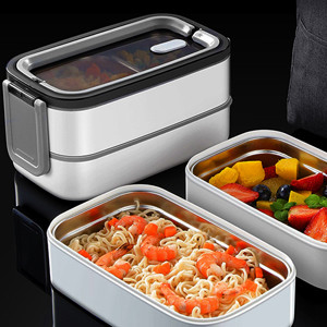 Caja bento para adultos de gran capacidad multicolor para el almuerzo