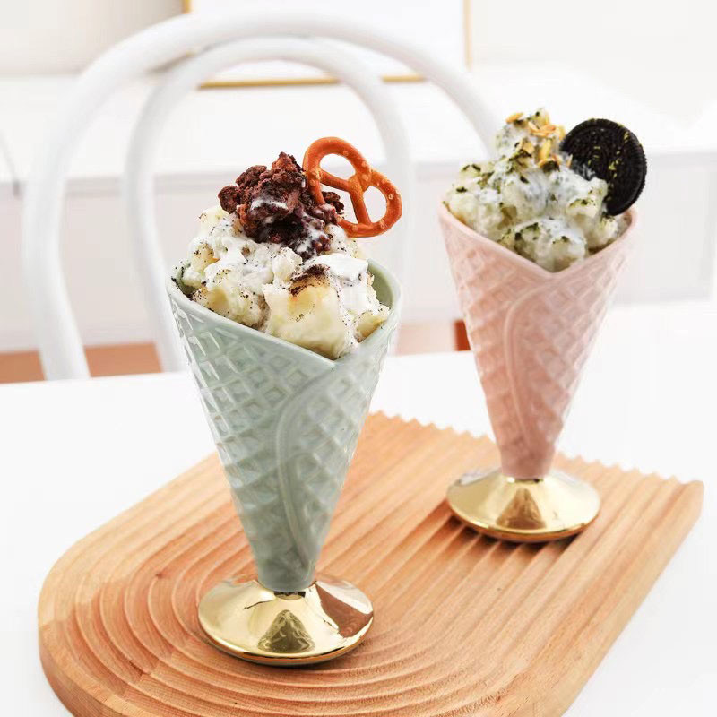 Herramientas de cerámica de la cocina de la taza del helado del vajilla del color de Muliti