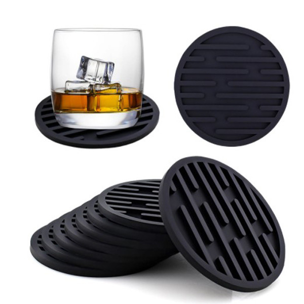 Cerveza de goma negra de la taza de Mat For Car Bar Coffee de la taza de los prácticos de costa de la bebida del silicón