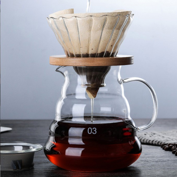 Fabricante de café esencial hecho a mano de Barista Tools Borosilicate Glass con el filtro de cristal del embudo